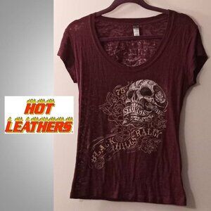 Hot Leathers STURGIS  75th Anniversary shirt top size small - medium (XL tag)